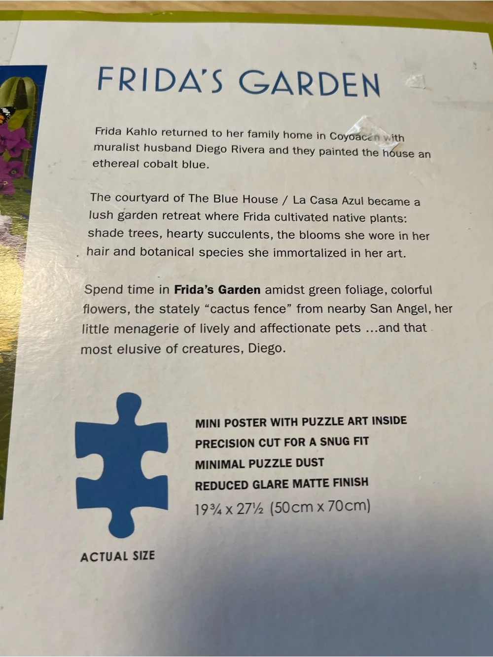 Frida's Garden 1000 interlocking Puzzle by Unemployed Philosopher's Guild